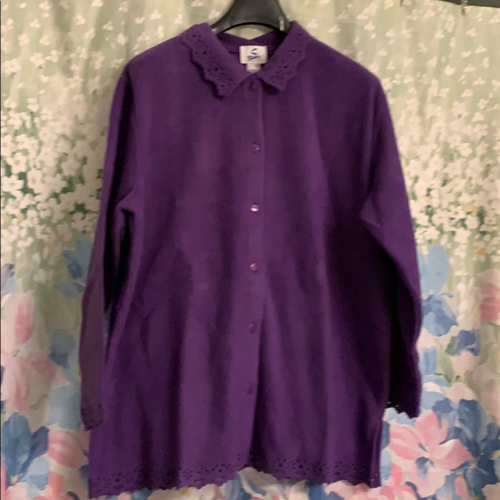 Sport Savvy purple fleece jacket 2X